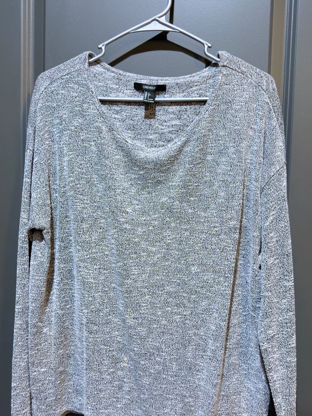 Forever 21 Light Gray Knit Pullover Sweater